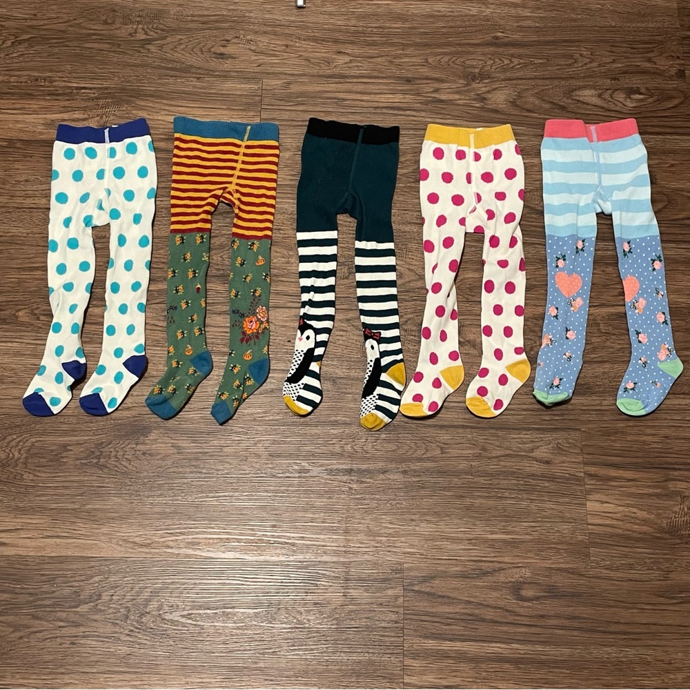 Matilda Jane 5 Pairs of Tights Leggings Multicolor Size 12-24 months - Picture 1 of 9